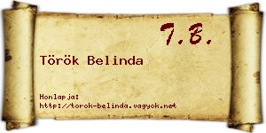 Török Belinda névjegykártya